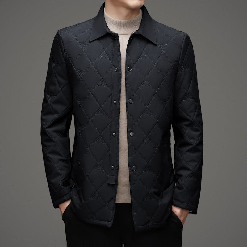Men's Plaid Collar Cotton Jacket