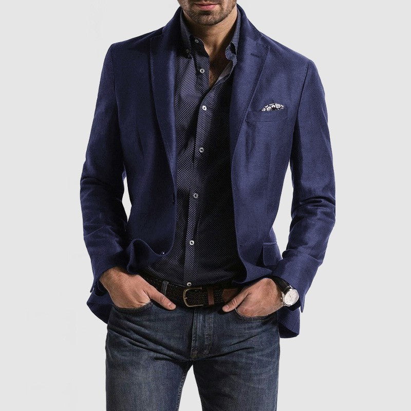 Spring Top Casual Printed Double Button Suit