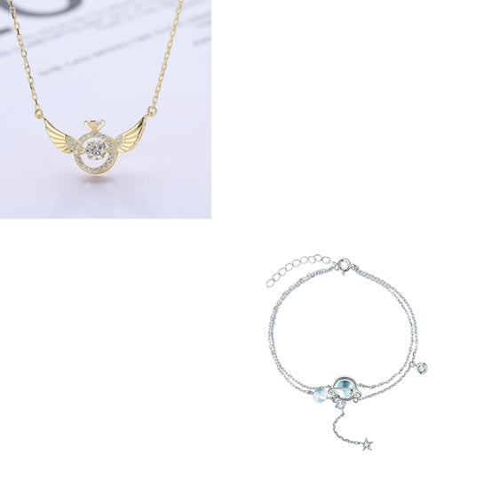 Angel Wings Wings Necklace Women's Korean Light Luxury Simple