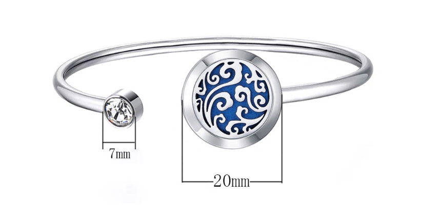Stainless steel perfume oil bracelet