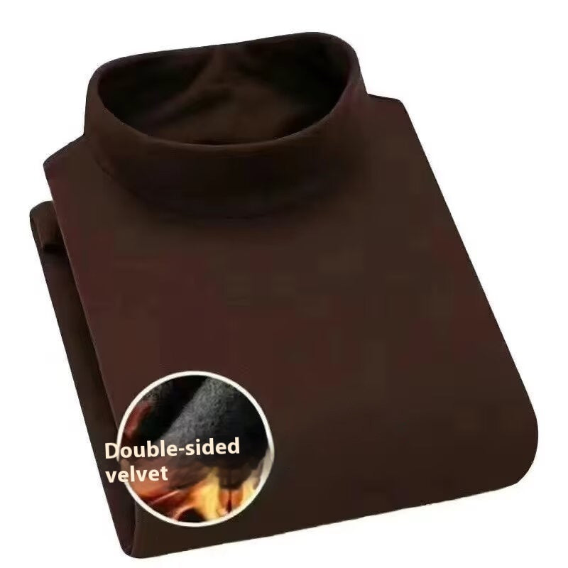 Autumn And Winter Half-high Collar Keep Warm Pure Color Inner Wear Men