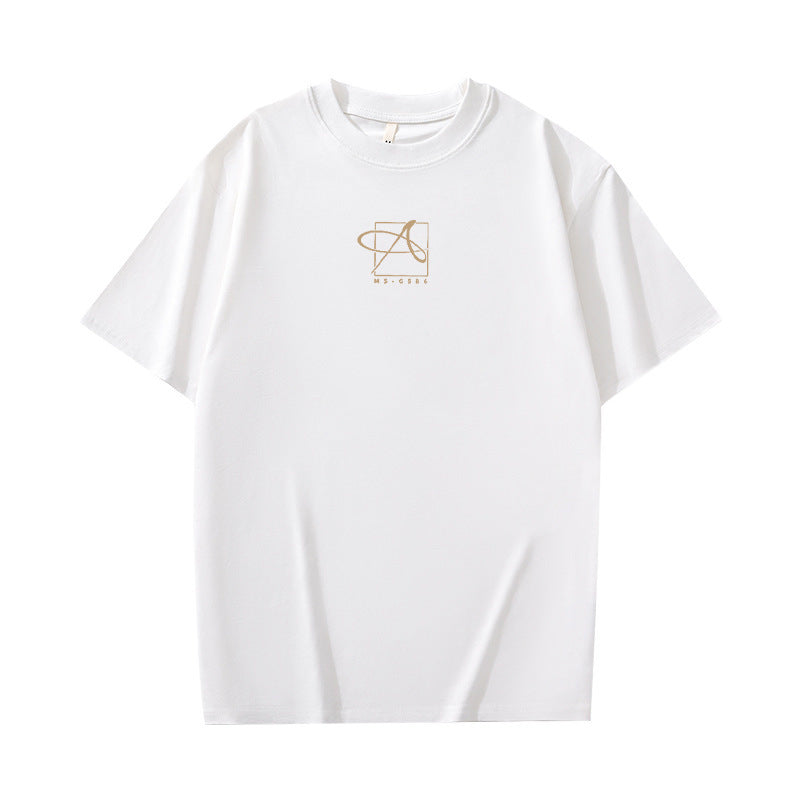 Men's Heavy Short-sleeved Loose Cotton Half Sleeves Top