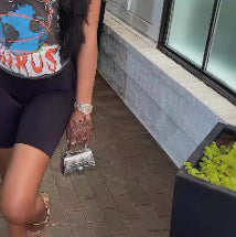 Letter Printing Fashion Short T-shirt
