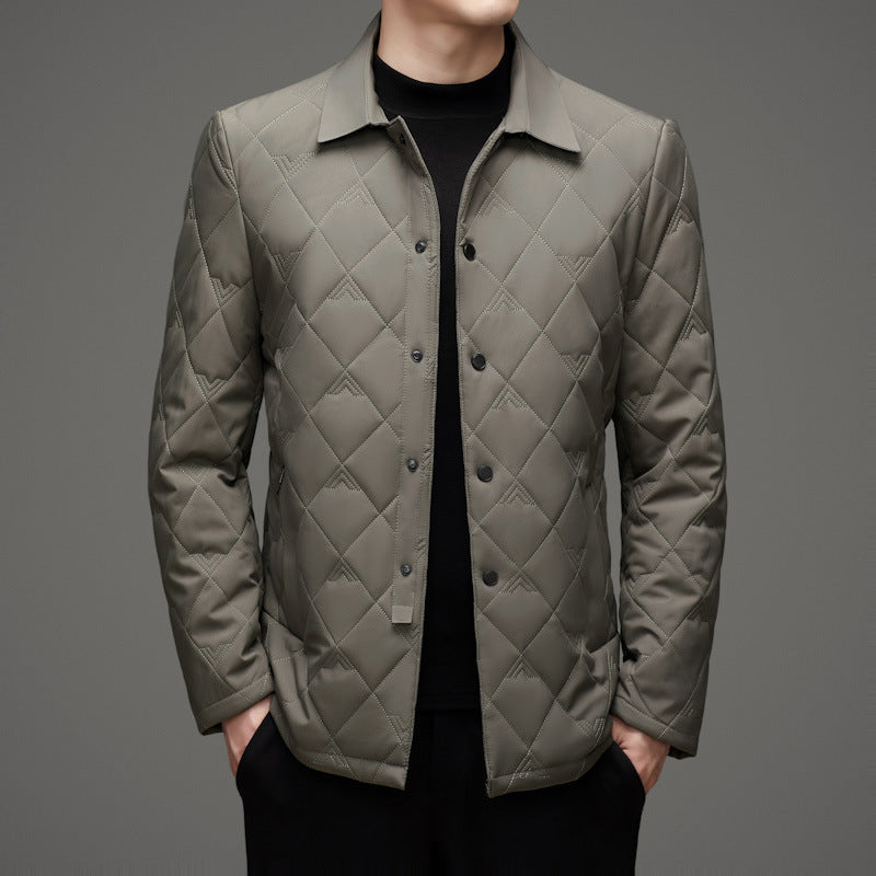 Men's Plaid Collar Cotton Jacket