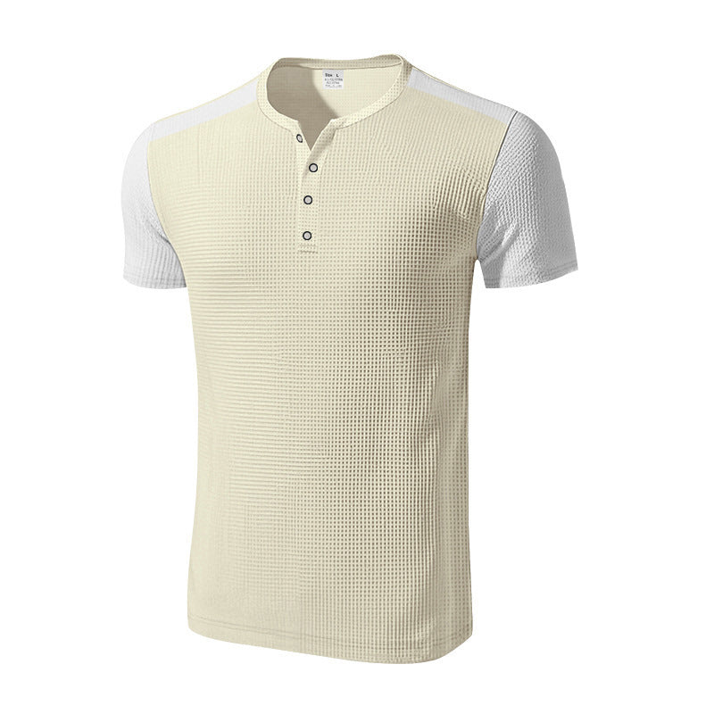 Plus Size Men's Color Block T-shirt