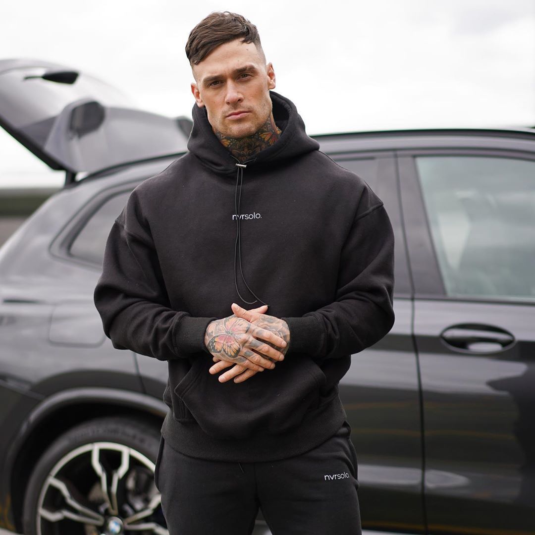 Men's autumn loose hooded sweater suit