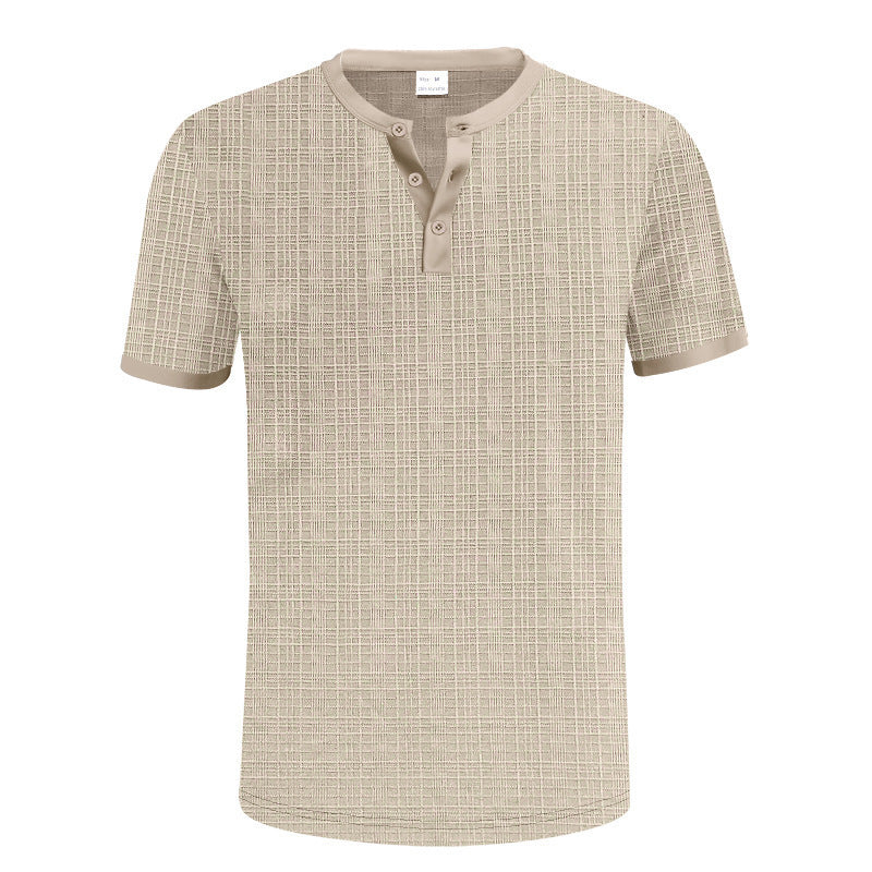 Breathable Casual Henley Shirt Top