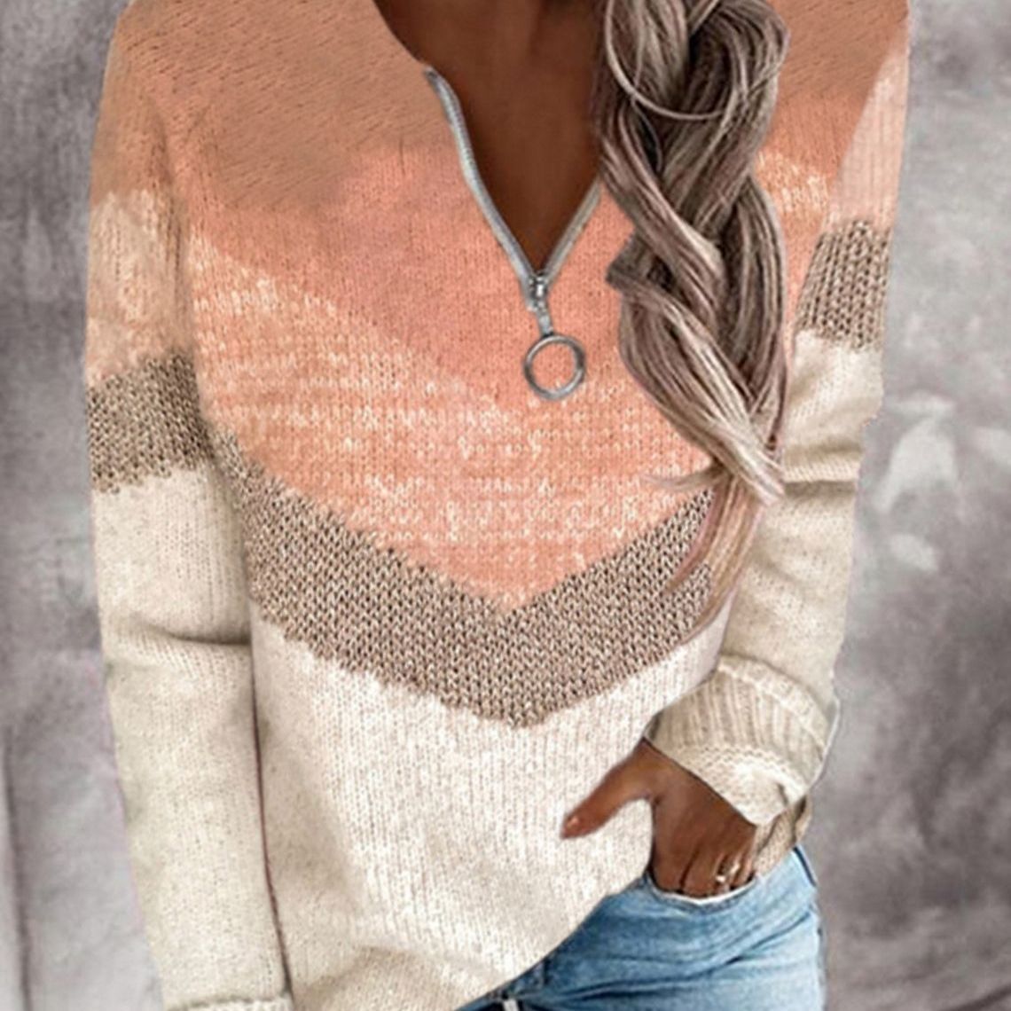 Slim-fit Sweater Pullover Round Neck Knitted Sweater