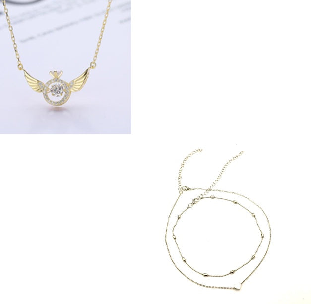 Angel Wings Wings Necklace Women's Korean Light Luxury Simple