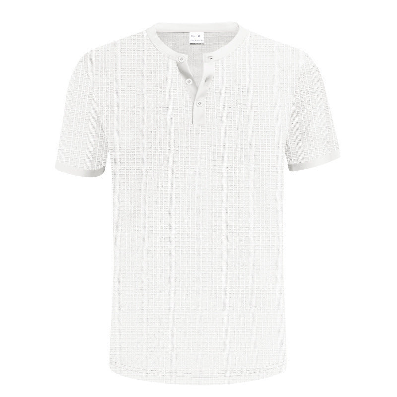 Breathable Casual Henley Shirt Top