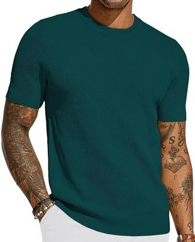 Men's Short Sleeved Knitted T-shirt