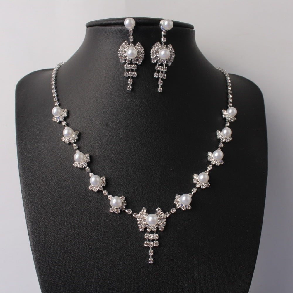 European And American Style Necklace Eardrop Jewelry Suit