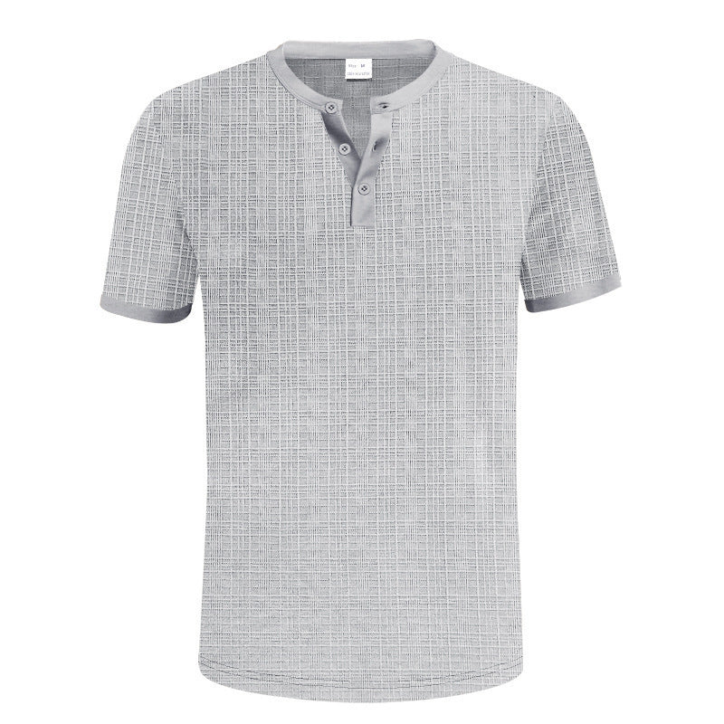 Breathable Casual Henley Shirt Top