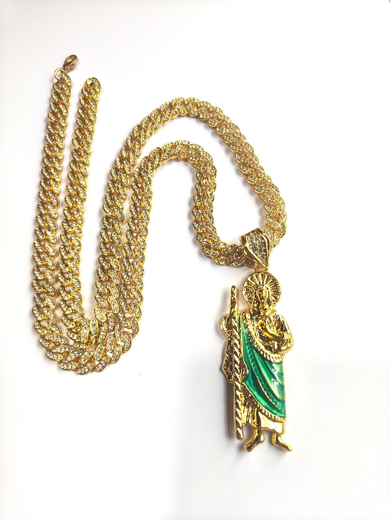 Men's 8MM Cuban Link Chain Hip Hop Necklace Personality Retro