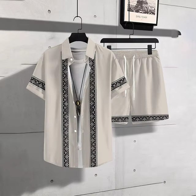 Fashion 3D Digital Printing Hawaiian Vacation Shirt Shorts