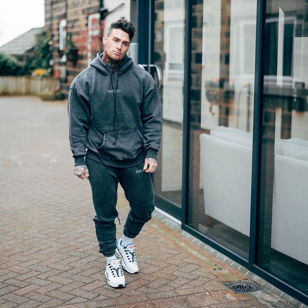 Men's autumn loose hooded sweater suit