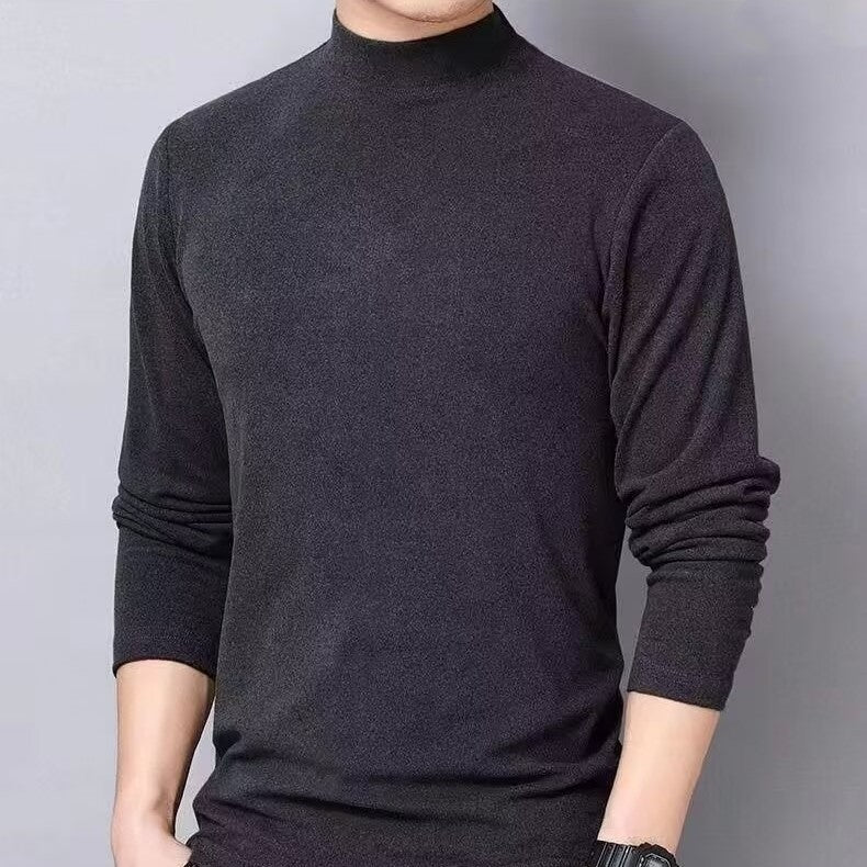 Autumn And Winter Half-high Collar Keep Warm Pure Color Inner Wear Men