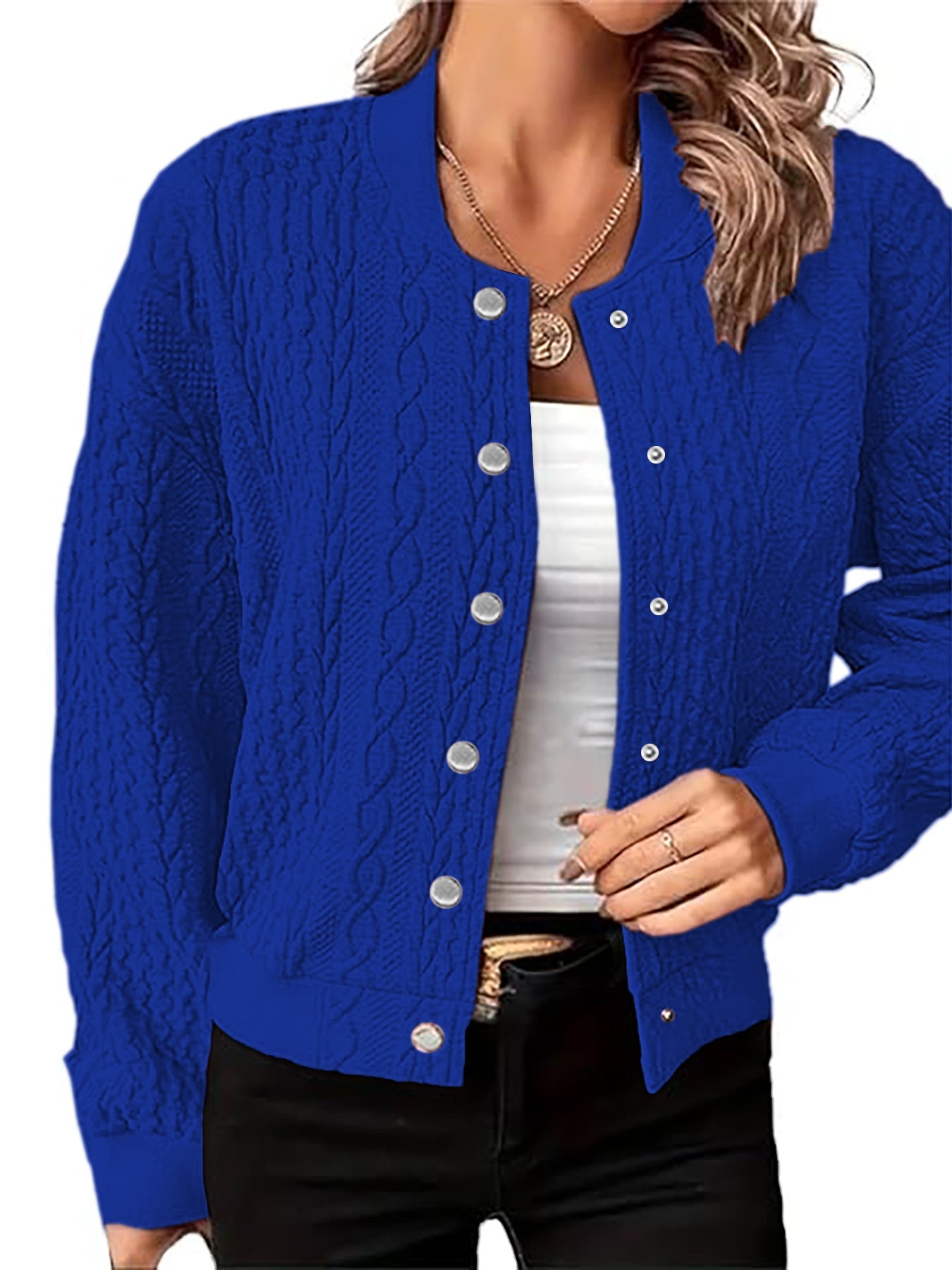 Women's Cardigan Fashion Button Coat Jacket