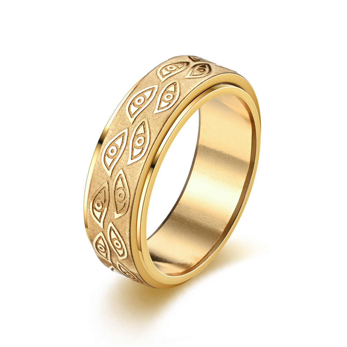 Fashion Rotatable Men's Stainless Steel Ring
