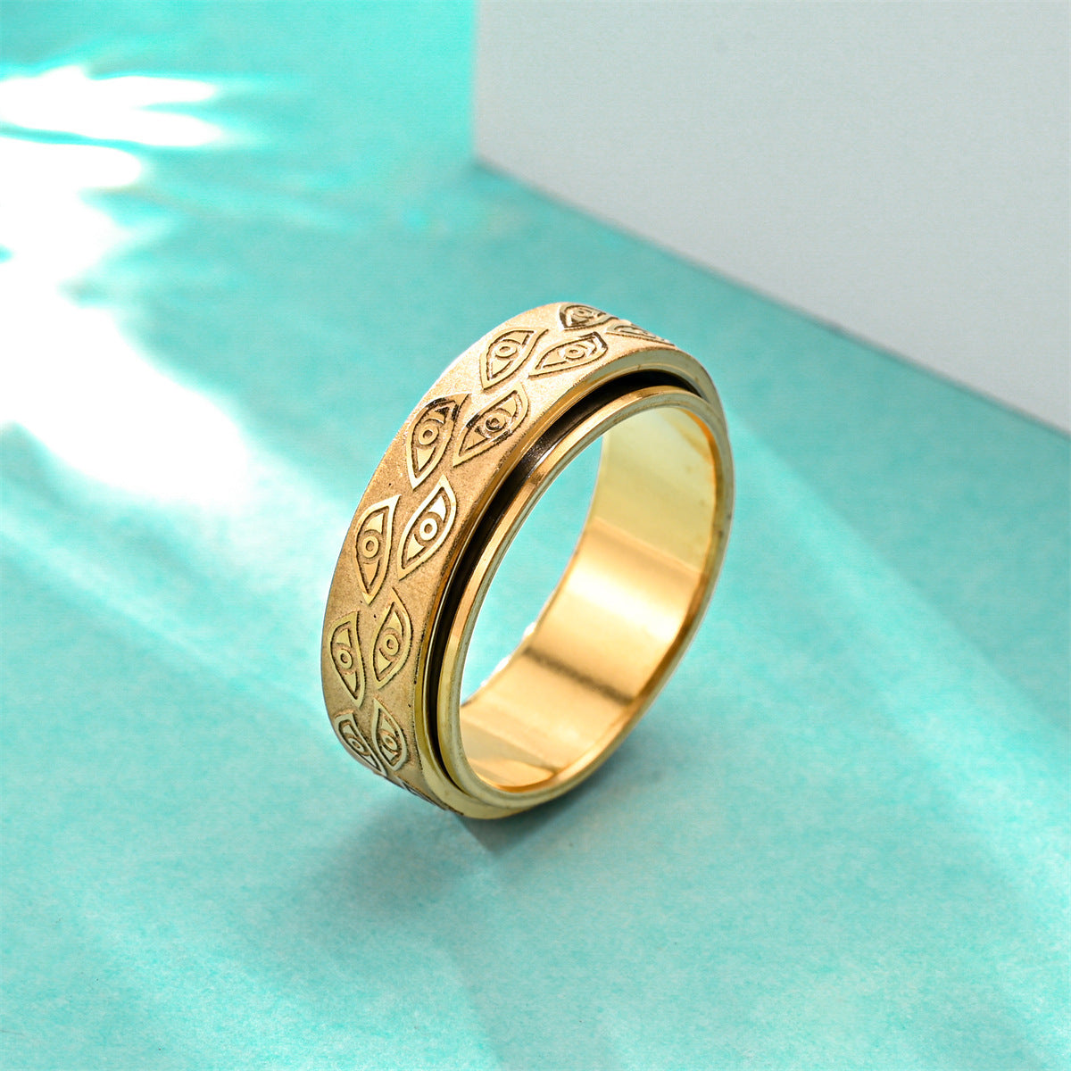 Fashion Rotatable Men's Stainless Steel Ring