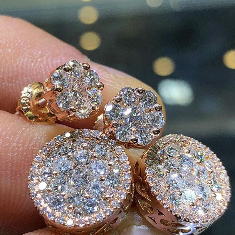 Women's Flower Zircon Earrings