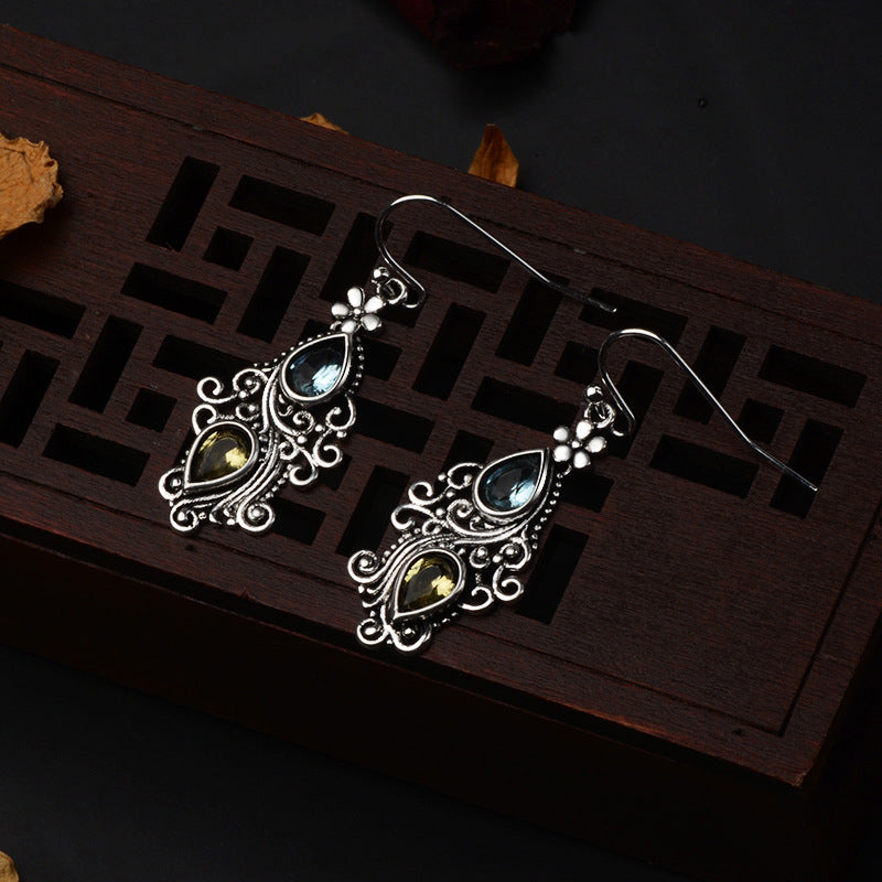 Creative Flower Drop Pear-shaped Earrings