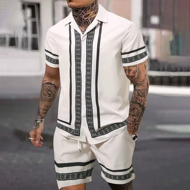 Fashion 3D Digital Printing Hawaiian Vacation Shirt Shorts