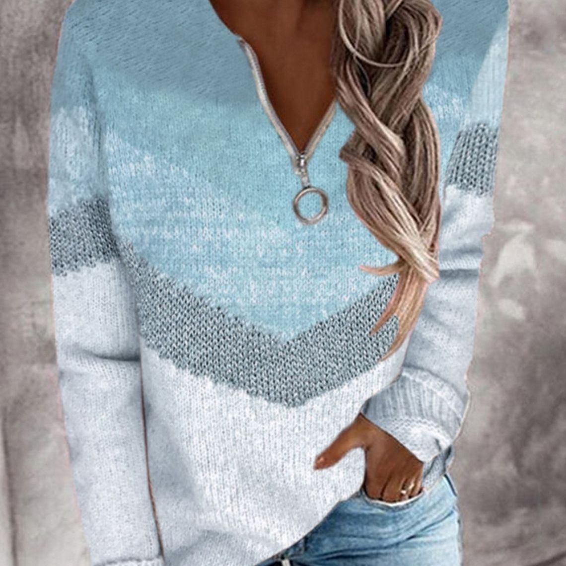 Slim-fit Sweater Pullover Round Neck Knitted Sweater