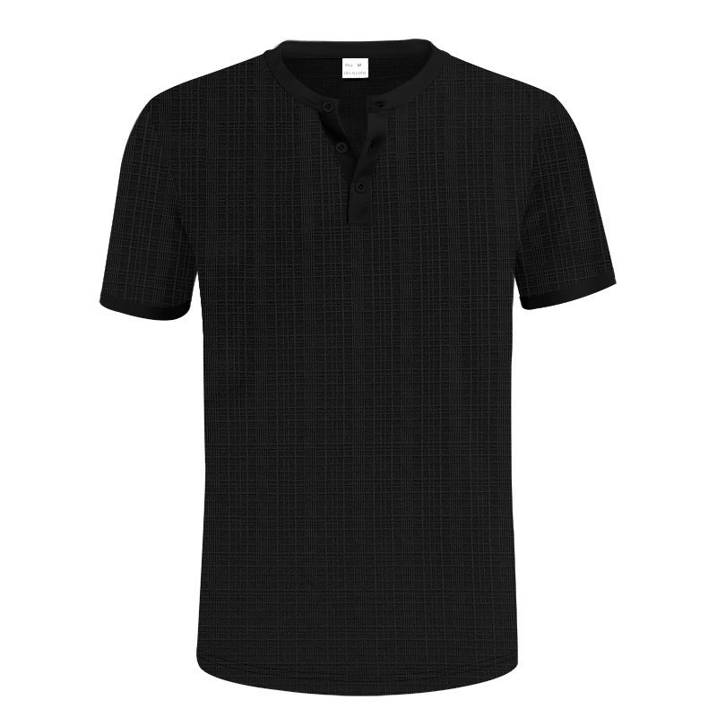 Breathable Casual Henley Shirt Top