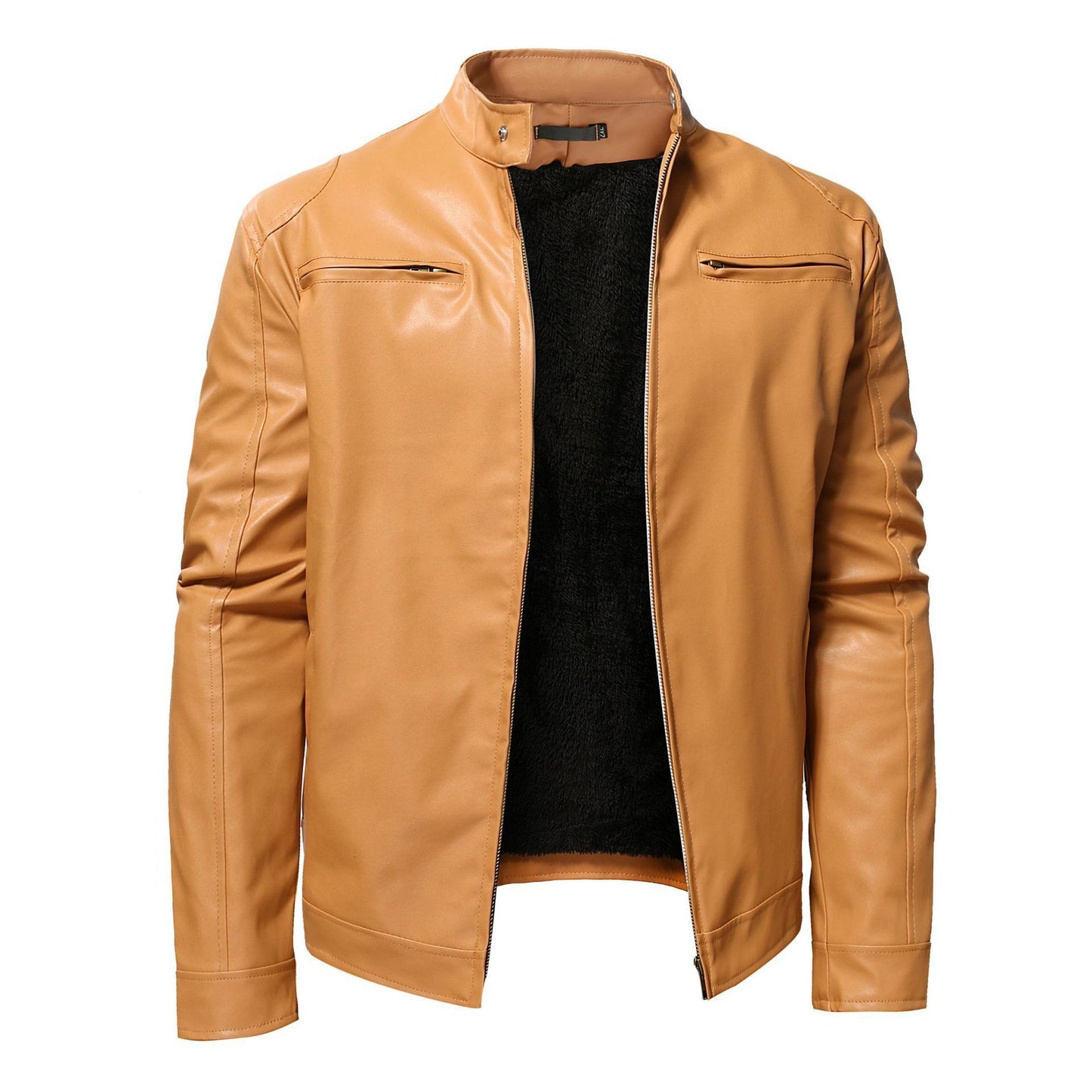 Men's Business Gentleman Fleece-lined Thickened Zipper Cardigan