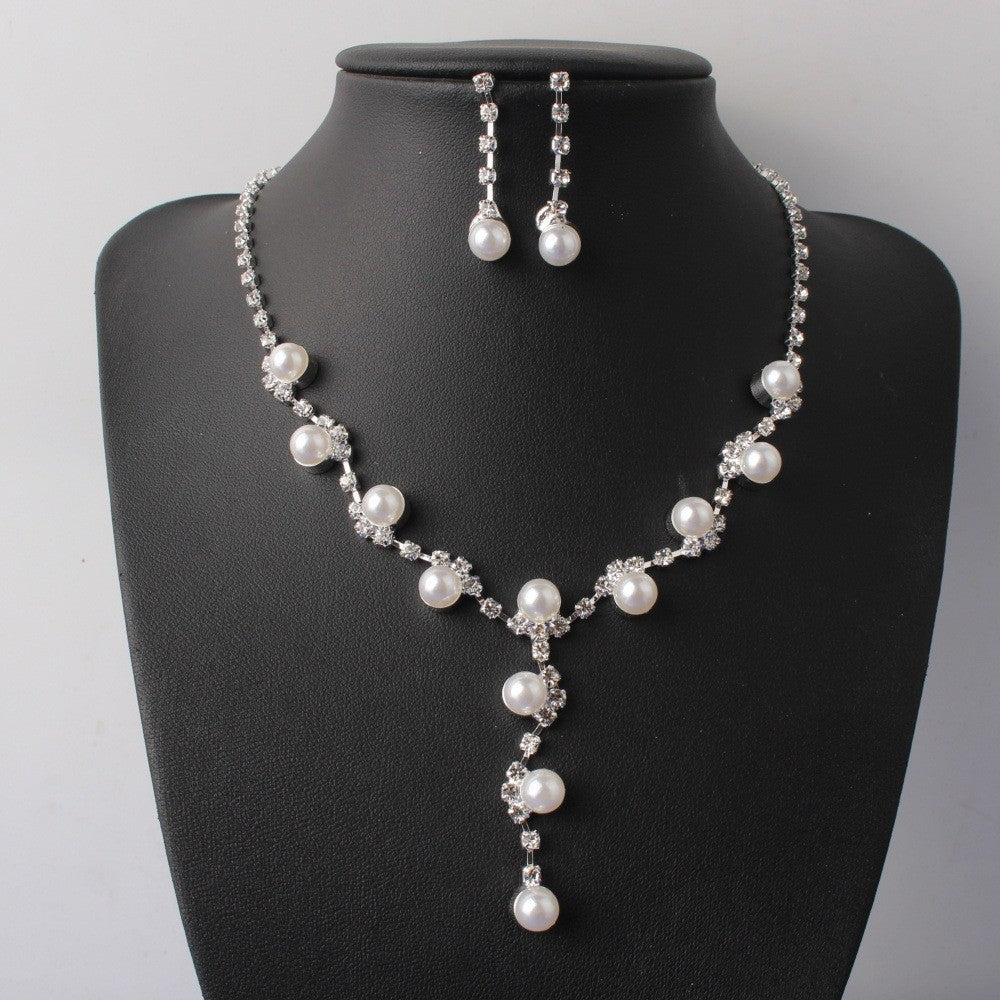 European And American Style Necklace Eardrop Jewelry Suit