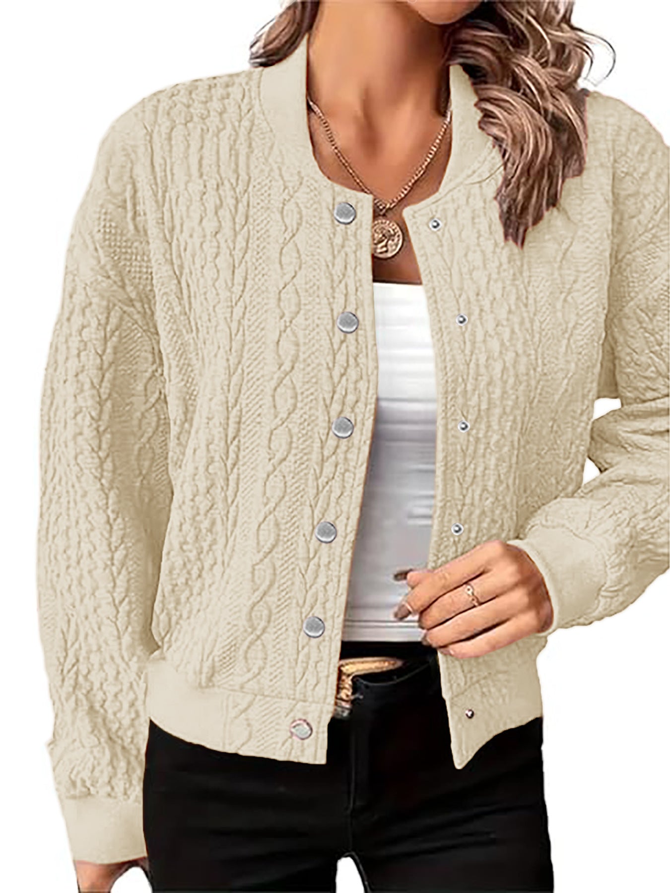 Women's Cardigan Fashion Button Coat Jacket