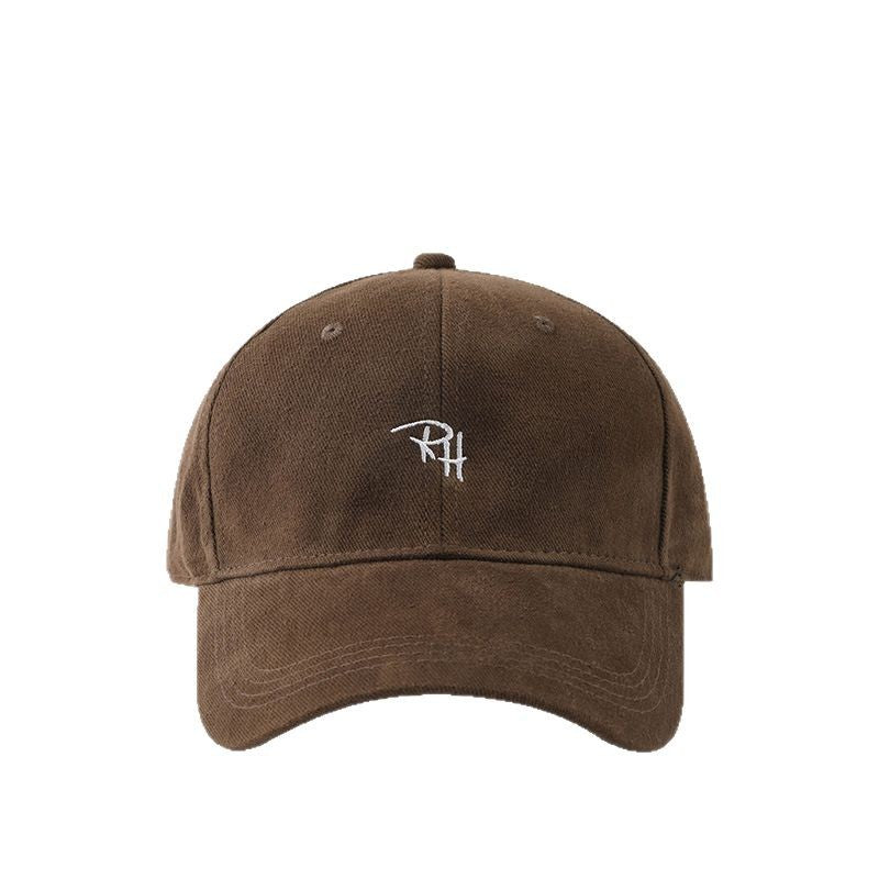 RH Letter Embroidery Simple All-matching Baseball Cap