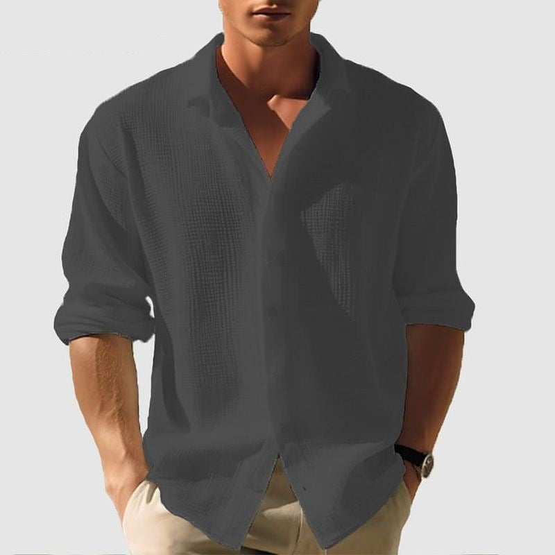 Men's Long Sleeve Single Breasted Fashion Tops