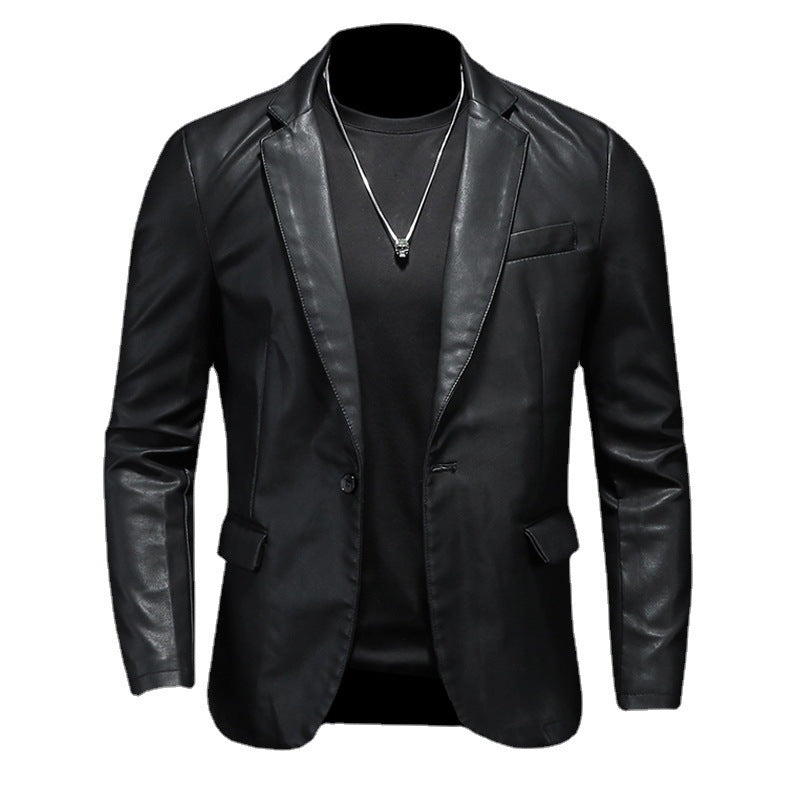 Suit Men's Leather Coat Casual Style
