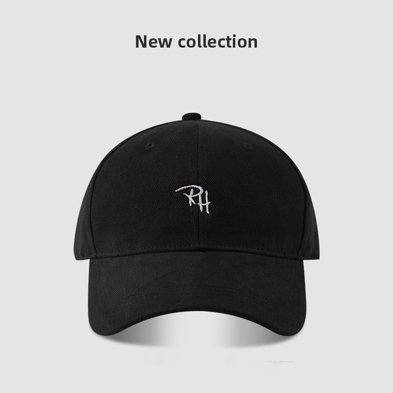 RH Letter Embroidery Simple All-matching Baseball Cap
