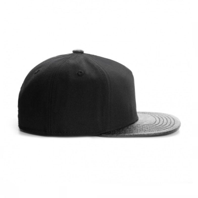 Pure Black Light Board Flat Brim Sunshade Baseball Cap