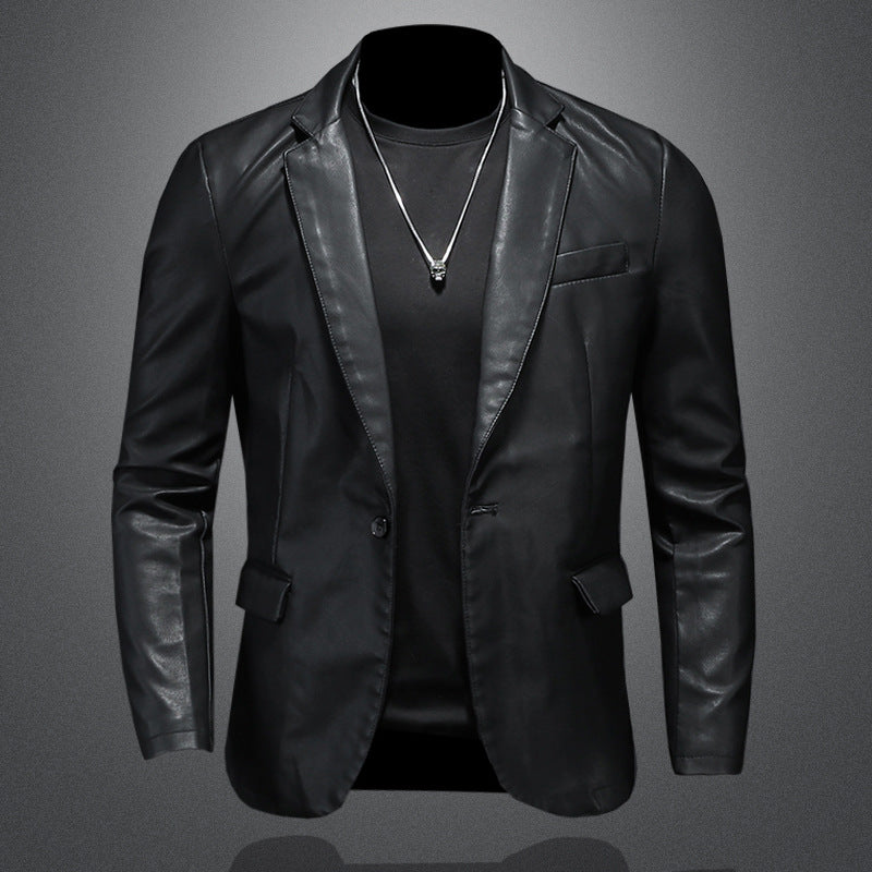 Suit Men's Leather Coat Casual Style