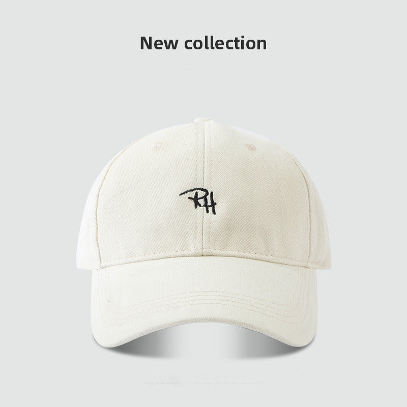 RH Letter Embroidery Simple All-matching Baseball Cap