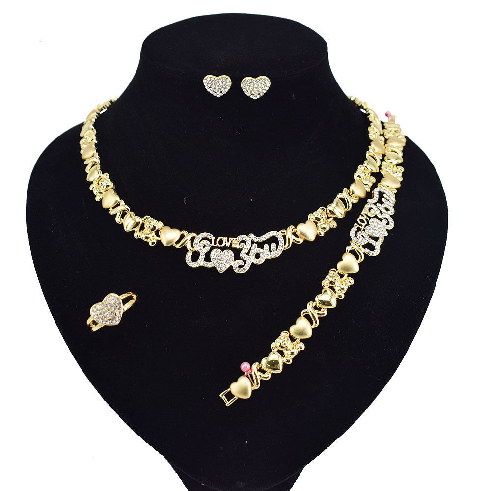 Fashion Bridal Zircon Paty Jewelry Suit