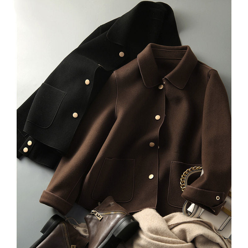 Woolen Short Coat Women's Loose All-matching Woolen Top