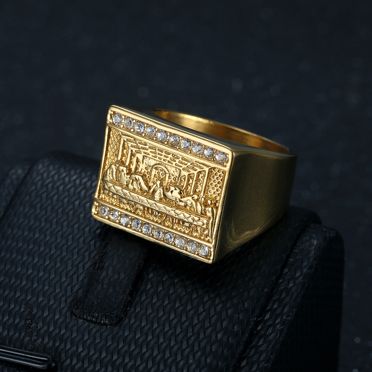 Titanium Steel Gold Plated Men's Ring - The Last Super