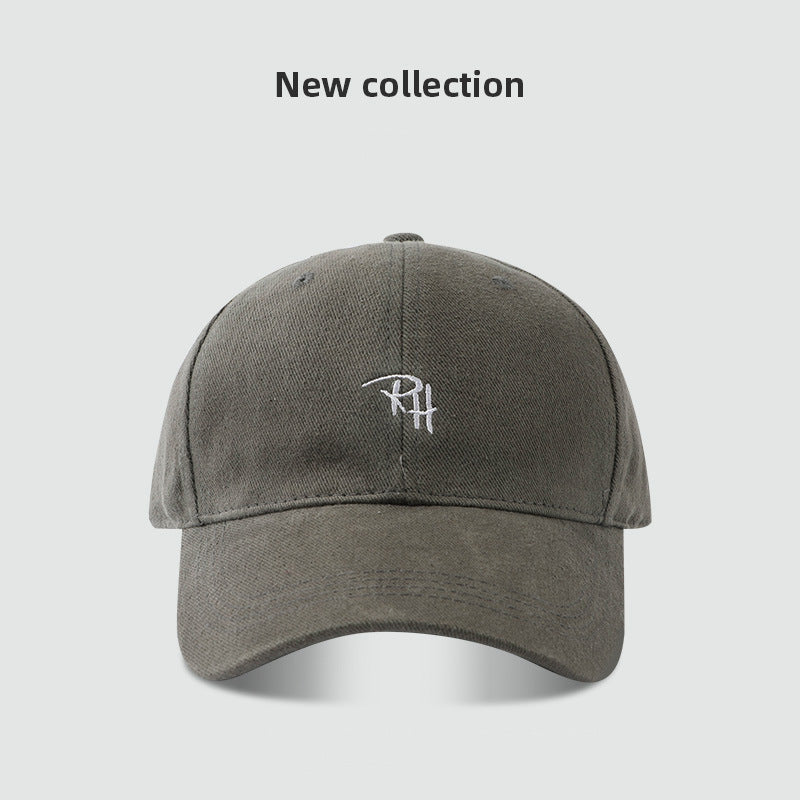 RH Letter Embroidery Simple All-matching Baseball Cap