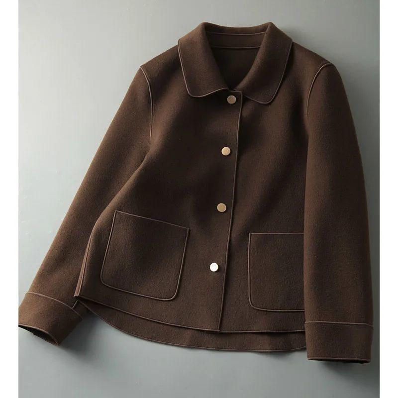 Woolen Short Coat Women's Loose All-matching Woolen Top