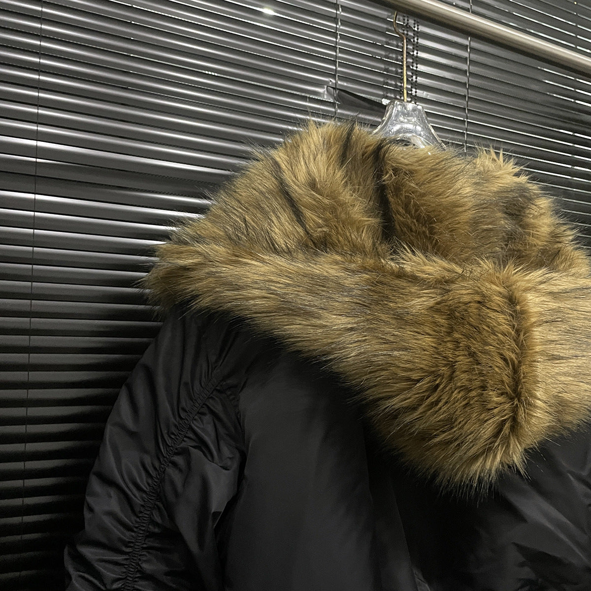 Big Fur Collar Coat Women's Loose Hooded Cotton-padded Coat