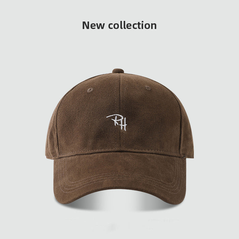 RH Letter Embroidery Simple All-matching Baseball Cap
