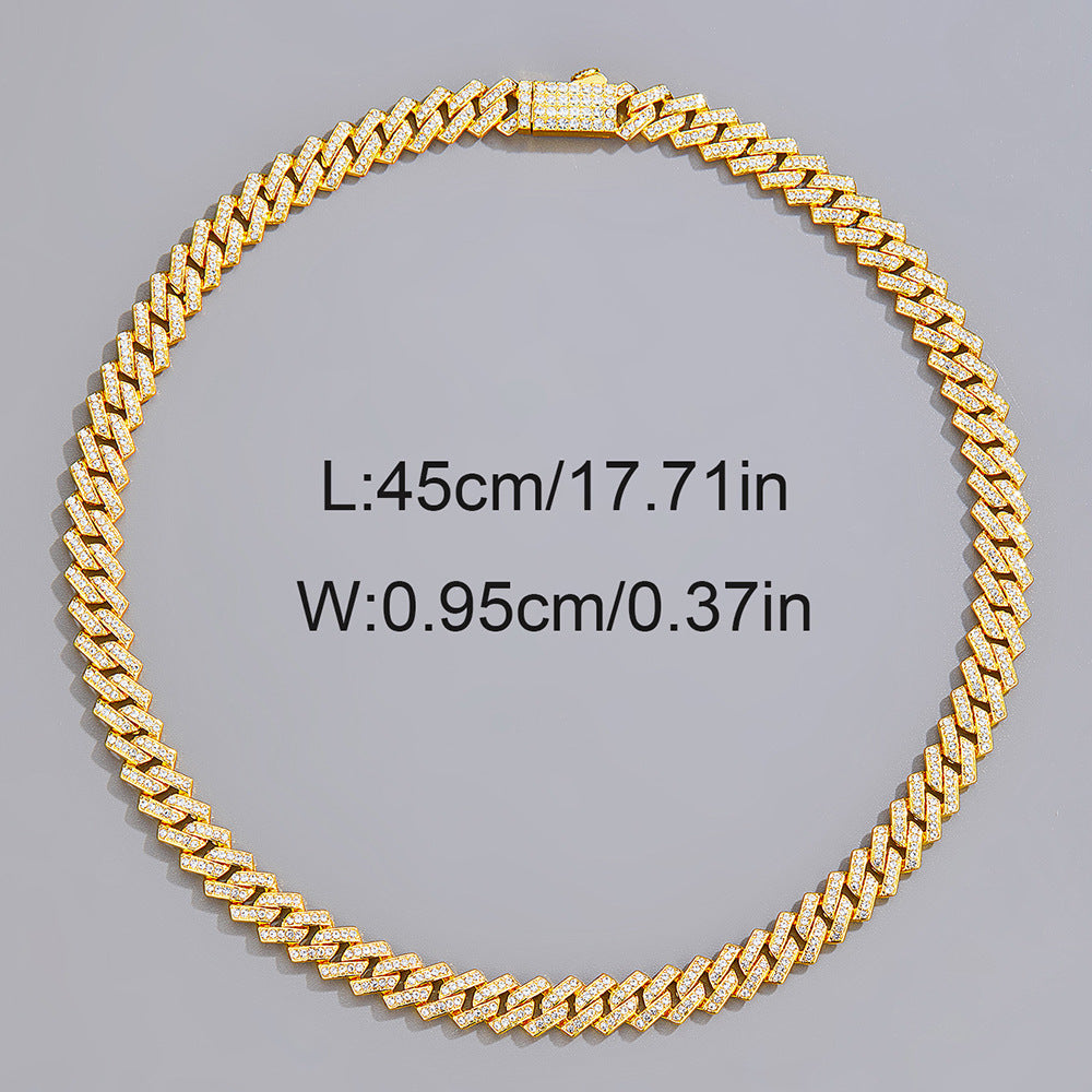 Full Diamond Necklace European Hip Hop