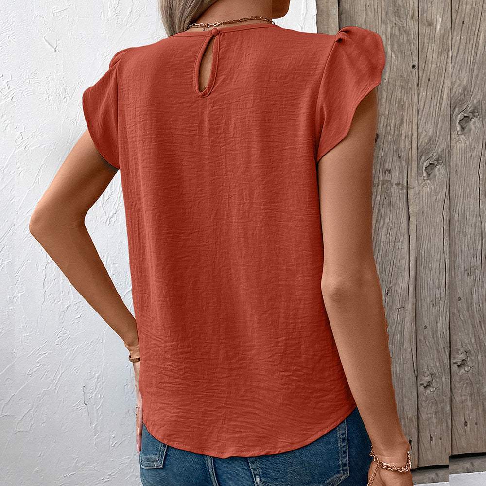 Casual Round Neck Pullover Short Sleeve T-shirt