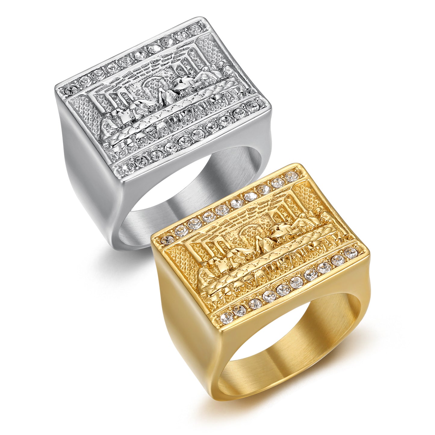 Titanium Steel Gold Plated Men's Ring - The Last Super
