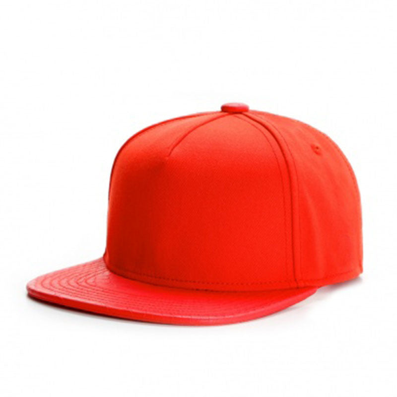 Pure Black Light Board Flat Brim Sunshade Baseball Cap